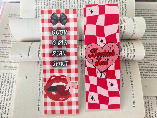 Good Girls Read Smut & Bookish Soul Checkered Bookmarks