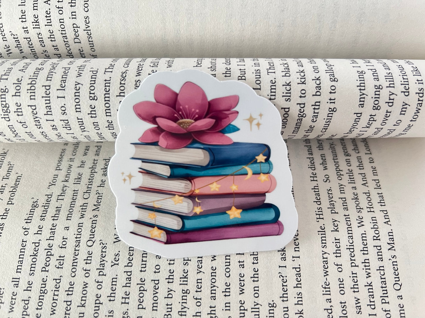 Flower and Books Sticker