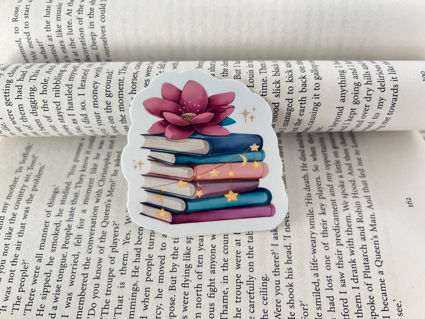 Flower and Books Sticker