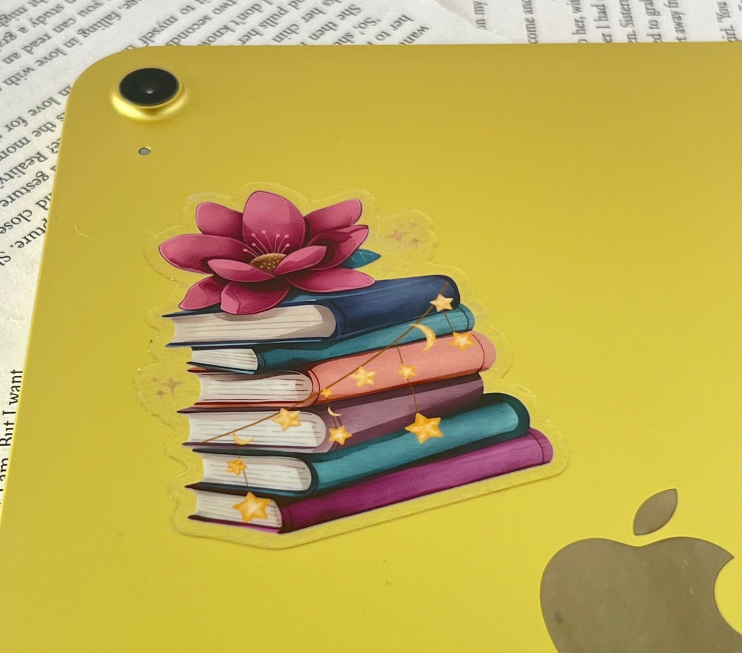 Flower and Books Sticker