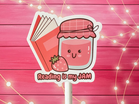 Reading is My Jam Sticker