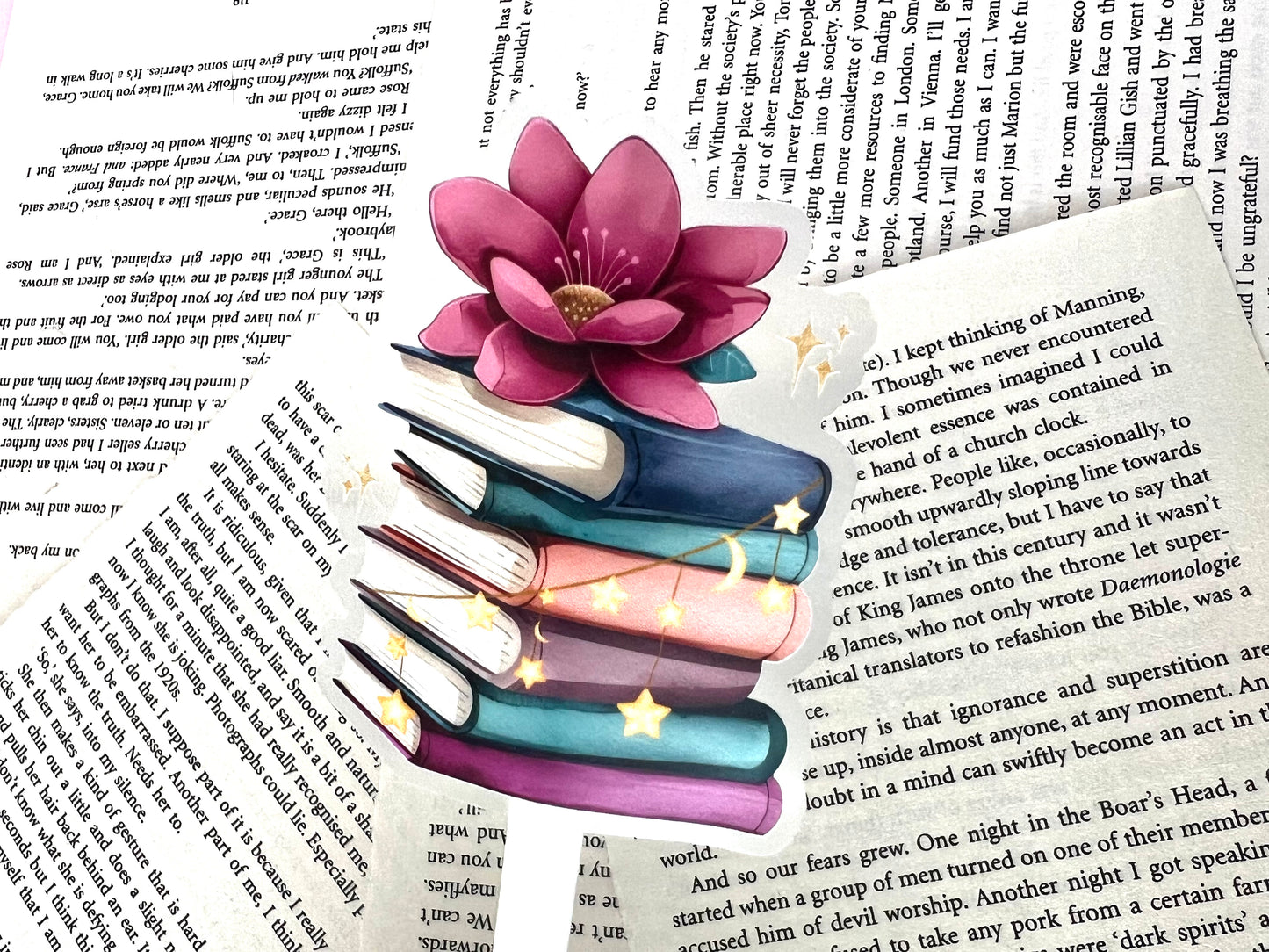 Flower and Books Sticker