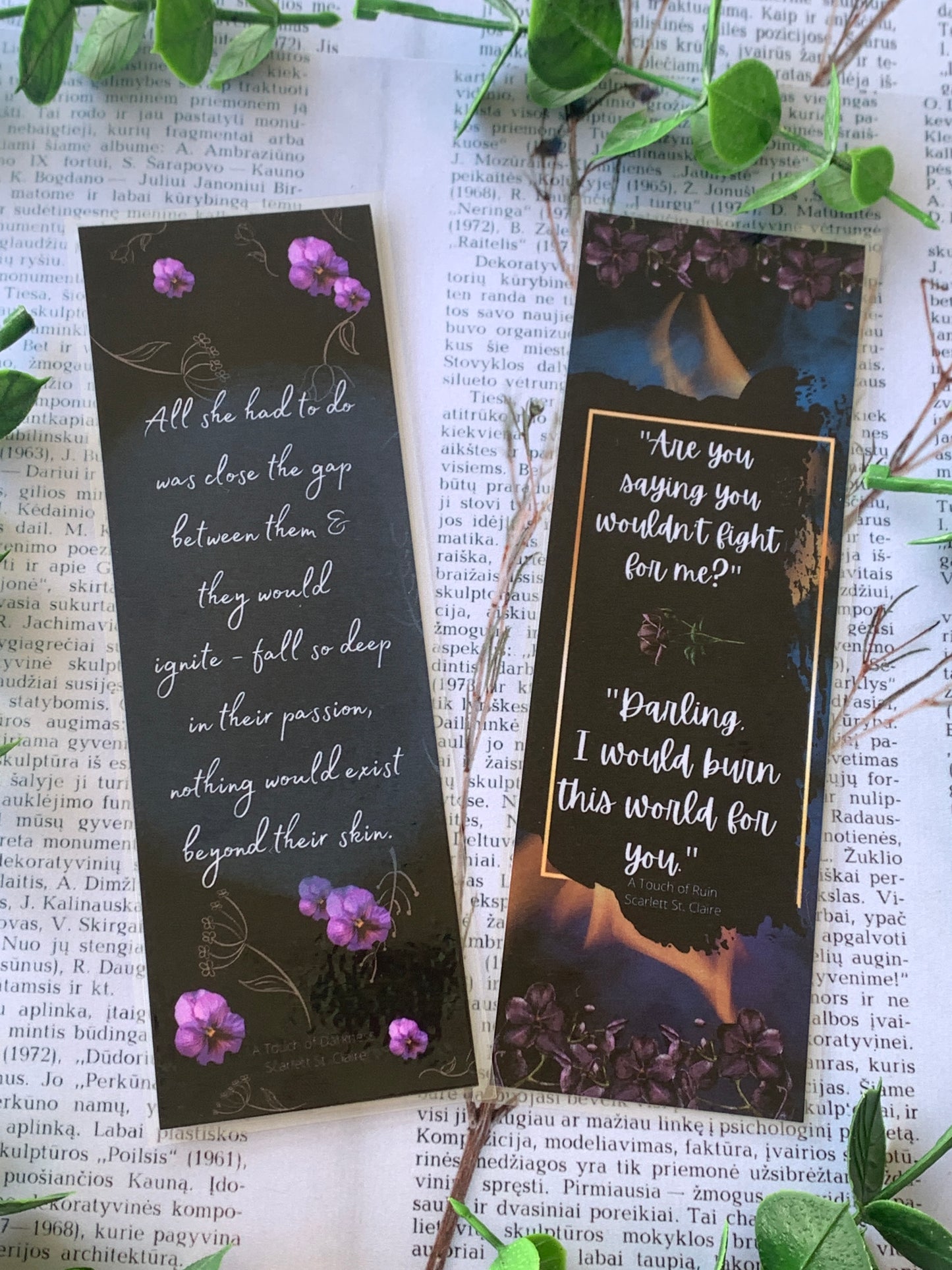 A Touch of Darkness Bookmarks