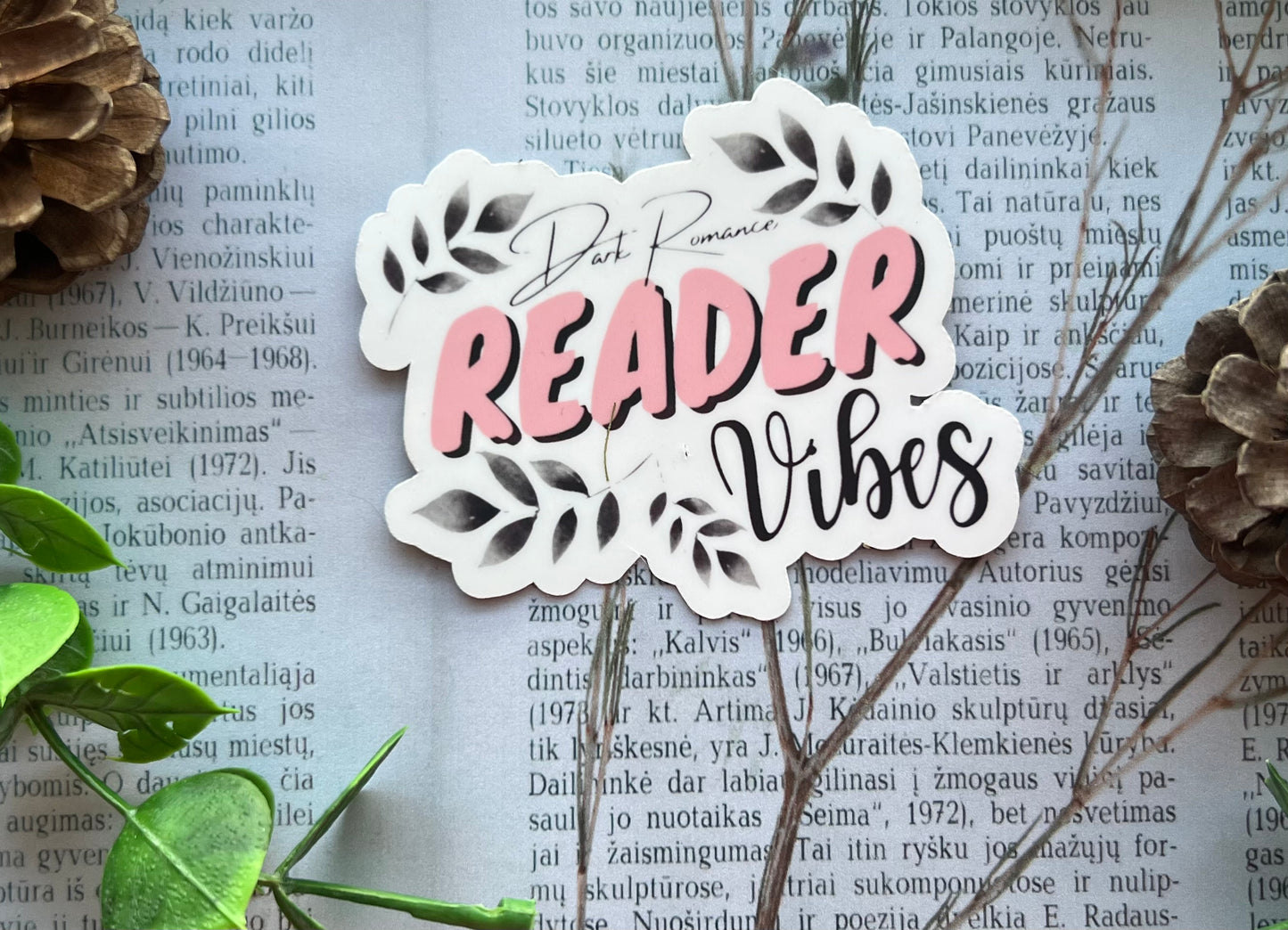 Dark Romance Reader Vibes Sticker