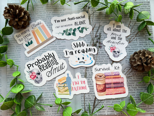 Books Related Sticker Set for E-Readers