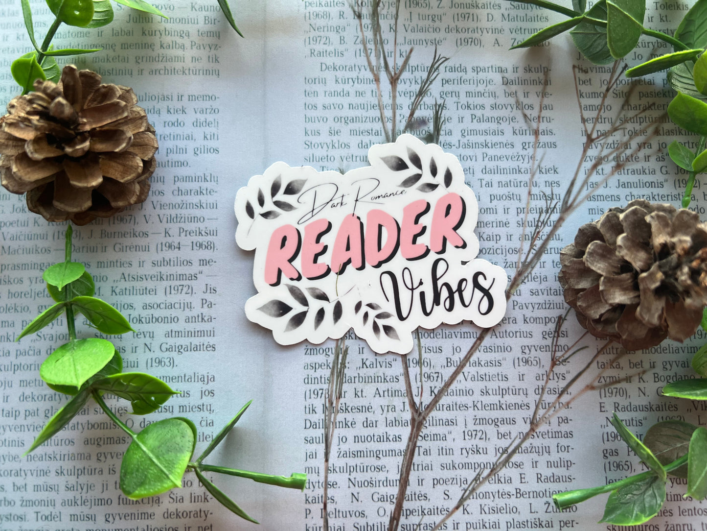 Dark Romance Reader Vibes Sticker